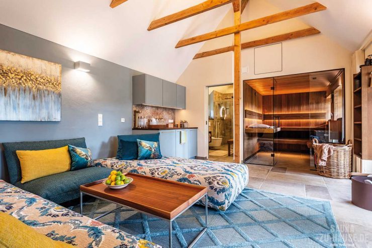 Sauna als Urlaubsinsel